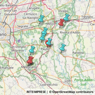 Mappa Via Marino Carmine, 20067 Paullo MI, Italia (6.87636)