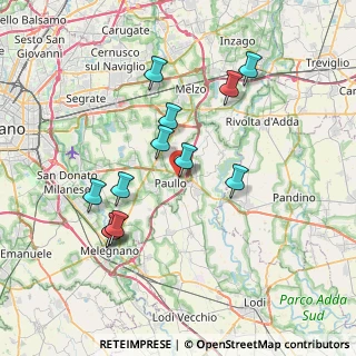 Mappa Via Codogna, 20067 Paullo MI, Italia (7.05333)
