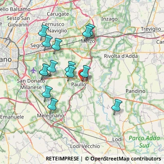 Mappa Via Codogna, 20067 Paullo MI, Italia (7.56143)