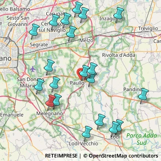 Mappa Via Codogna, 20067 Paullo MI, Italia (9.8975)