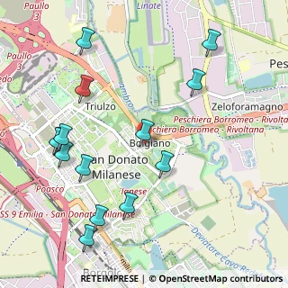 Mappa Via Unica Bolgiano, 20097 San Donato Milanese MI, Italia (1.21214)