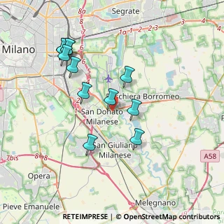 Mappa Via Ferrandina, 20097 San Donato Milanese MI, Italia (3.74583)
