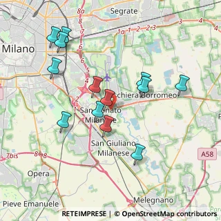 Mappa Via Ferrandina, 20097 San Donato Milanese MI, Italia (3.81231)