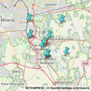 Mappa Via Ferrandina, 20097 San Donato Milanese MI, Italia (2.86545)