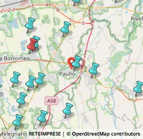 Mappa Via Case Rotte, 20067 Paullo MI, Italia (6.232)