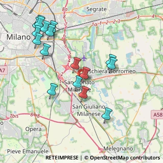 Mappa Via Giuseppe Dossetti, 20097 San Donato Milanese MI, Italia (4.44941)