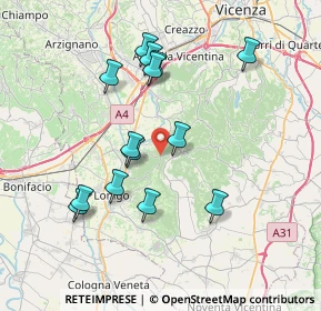 Mappa Via Cà Vecchia, 36040 Grancona VI, Italia (7.13929)