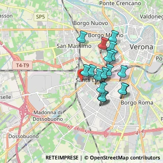 Mappa Via Santa Elisabetta, 37137 Verona VR, Italia (1.48947)