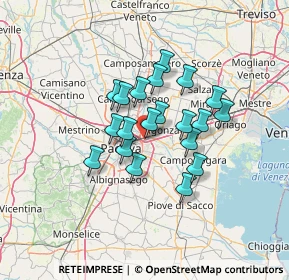 Mappa Via Antonio Calore, 35129 Padova PD, Italia (9.7825)