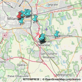 Mappa Via Sergnano, 20097 San Donato Milanese MI, Italia (3.572)