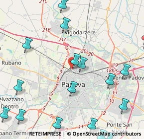 Mappa Via Bernina, 35135 Padova PD, Italia (6.3405)