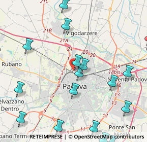 Mappa Via Bernina, 35135 Padova PD, Italia (5.9495)