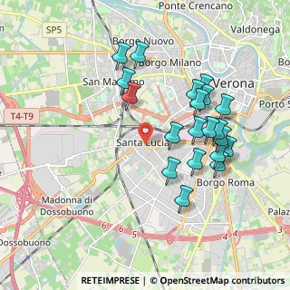 Mappa Via Tamburino Sardo, 37137 Verona VR, Italia (1.861)