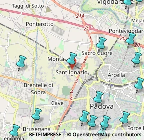 Mappa Padova, 35136 Padova PD, Italia (3.33188)