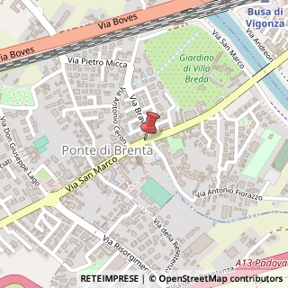 Mappa Via San Marco,  145, 35129 Padova, Padova (Veneto)