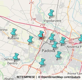 Mappa Via Pigafetta, 35136 Padova PD, Italia (4.13273)