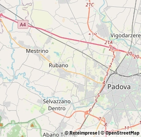 Mappa 35030 Rubano PD, Italia (4.9185)