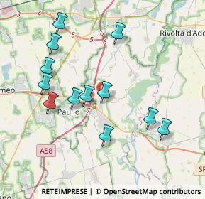 Mappa Via Artigianato, 26833 Merlino LO, Italia (3.875)