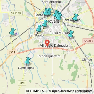 Mappa Via dell'Artigianato, 28100 Novara NO, Italia (2.49909)