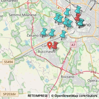 Mappa Via Bruno Buozzi, 20090 Buccinasco MI, Italia (4.48846)