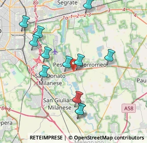 Mappa Via Giuseppe Giusti, 20068 Peschiera Borromeo MI, Italia (4.045)