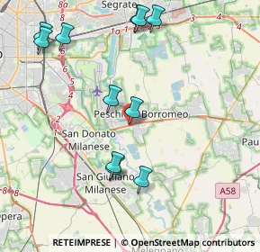 Mappa Via Giuseppe Giusti, 20068 Peschiera Borromeo MI, Italia (4.48273)