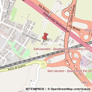 Mappa Via dell'Ippodromo, 39, 35129 Padova, Padova (Veneto)