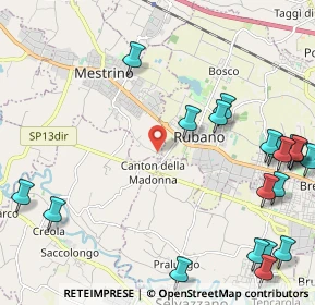 Mappa Via Alessandro Manzoni, 35035 Mestrino PD, Italia (3.0175)