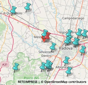 Mappa Via Alessandro Manzoni, 35035 Mestrino PD, Italia (10.0305)