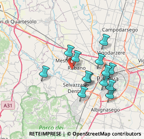 Mappa Via Alessandro Manzoni, 35035 Mestrino PD, Italia (6.39692)