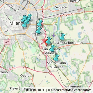 Mappa SAN DONATO MILANESE Viale De Gasperi, 20097 San Donato Milanese MI, Italia (3.82364)