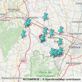 Mappa Via Borgo Santa Maria, 35030 Veggiano PD, Italia (6.82867)