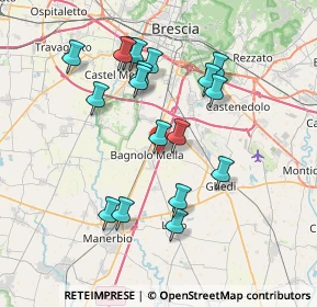 Mappa Via Canossi, 25021 Bagnolo Mella BS, Italia (7.08889)