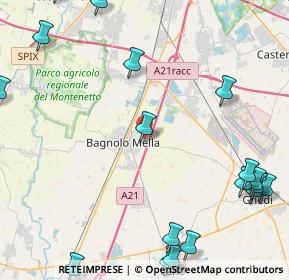 Mappa Via Canossi, 25021 Bagnolo Mella BS, Italia (6.54316)