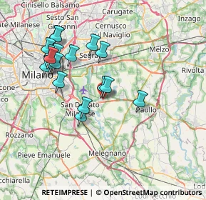 Mappa Via Cà Matta, 20068 Peschiera Borromeo MI, Italia (7.21778)