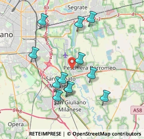 Mappa Via Lirone, 20068 Milano MI, Italia (3.58167)