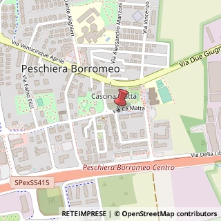Mappa Via matta 2, 20068 Peschiera Borromeo, Milano (Lombardia)