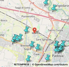 Mappa Via Cardinale Guglielmo Massaja, 35136 Padova PD, Italia (2.828)