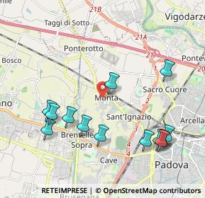 Mappa Via Cardinale Guglielmo Massaja, 35136 Padova PD, Italia (2.27077)