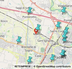 Mappa Via Cardinale Guglielmo Massaja, 35136 Padova PD, Italia (2.91462)
