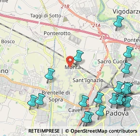 Mappa Via Cardinale Guglielmo Massaja, 35136 Padova PD, Italia (2.985)