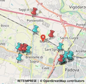 Mappa Via Cardinale Guglielmo Massaja, 35136 Padova PD, Italia (2.297)