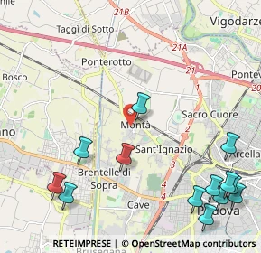 Mappa Via Cardinale Guglielmo Massaja, 35136 Padova PD, Italia (2.91769)
