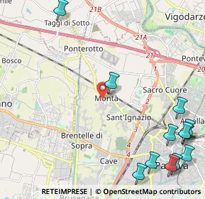 Mappa Via Cardinale Guglielmo Massaja, 35136 Padova PD, Italia (3.21083)