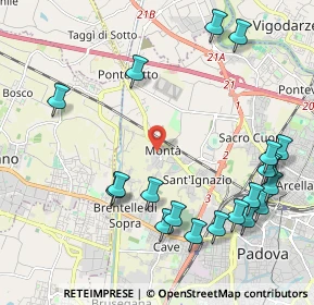Mappa Via Cardinale Guglielmo Massaja, 35136 Padova PD, Italia (2.527)
