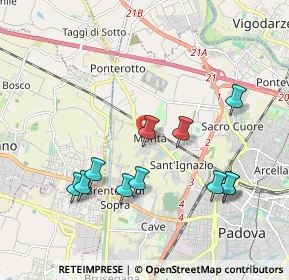 Mappa Via Cardinale Guglielmo Massaja, 35136 Padova PD, Italia (1.99364)