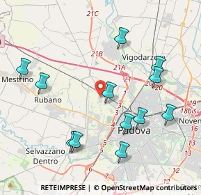 Mappa Via Cardinale Guglielmo Massaja, 35136 Padova PD, Italia (4.32)