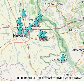 Mappa Via Sozzago, 28069 Trecate NO, Italia (6.92727)