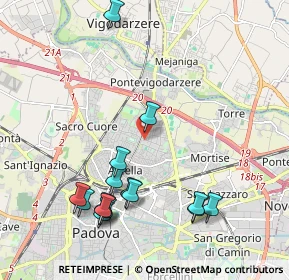 Mappa Via S. Giuseppe Cottolengo, 35133 Padova PD, Italia (2.27933)