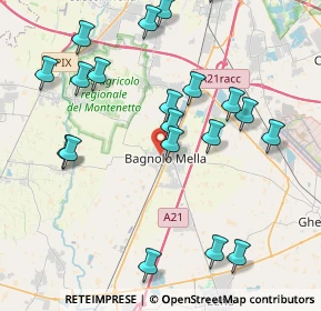 Mappa Via Zanardelli, 25021 Bagnolo Mella BS, Italia (4.519)